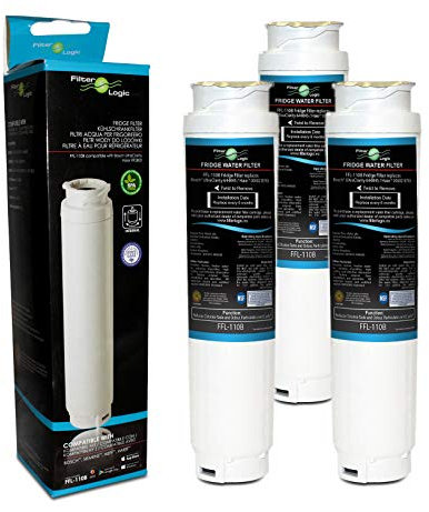 FilterLogic FFL-110B Fridge Water Filter Compatible with UltraClarity 00740560, 740560/644845 for BOSCH, SIEMENS, Neff, Gaggenau, Miele, HAIER 0060820860, RF-2800-13, SUPCO WF299 (3 Pack)