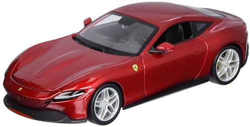 Bburago Ferrari Roma: Modellauto im Maßstab 1:24, Ferrari Race & Play Serie, Türen beweglich, rot (18-26029)