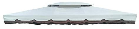 BricoShopping® Telo di ricambio superiore TOP in sostituzione per gazebo 3x4 3 x 4 ALTO spessore IMPERMEABILE CON SFIATO a camino air vent airvent tetto copertura per esterno 380g/mq con bordura onda