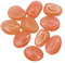 Leuchtsteine Kieselsteine 10 Stück Leuchtende Kieselsteine Leuchtkiesel Floureszierende Pebble Steine Dekosteine für Aquarium Natur Gartendeko Terrarium Deko Steine Basteln Kamin (Orange)