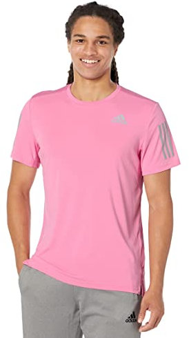 adidas Maglietta da uomo Own The Run, Bliss Rosa/Argento riflettente, XX-Large