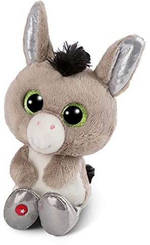 NICI Glubschis: Das Original – Glubschis Esel Donki 15cm – Kuscheltier Esel mit großen Augen – Flauschiges Plüschtier mit großen Glitzeraugen – Schmusetier für Kuscheltierliebhaber