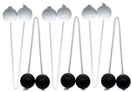 SM SunniMix Ladder Ball Toss Game family and outdoor Replacement Ladder Balls Golf Balls, Black and White