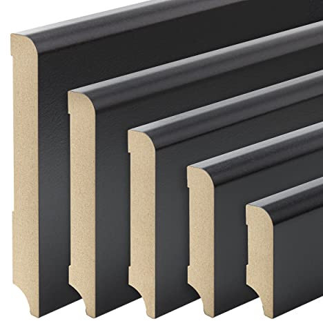 REESE | Sockelleisten | Schwarz | MDF Profil & Zubehör | Münchener Profil - 60mm