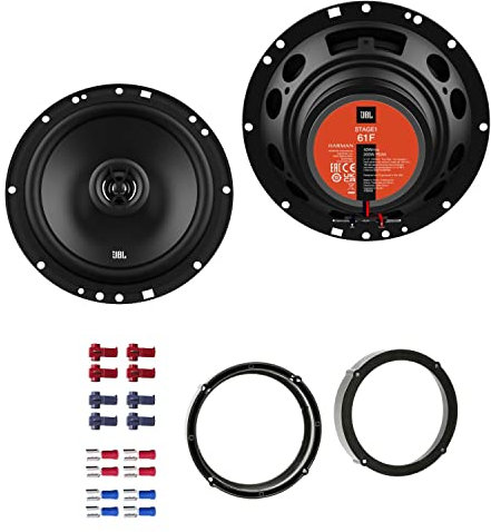 JBL Stage1 61F Lautsprecher mit Einbauset passend für VW Volkswagen Touran ab 2003 Türen hinten 400 W 165mm 2 Wege Koax