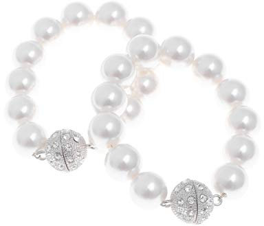 Pearl Magnetischer Vorhang-Raffhalter, dekorativer Vorhang, Raffhalter, Seilhalter, Fenstervorhang, Raffhalter, 2 Stück, 20 cm, für Zuhause, Büro, Weiß