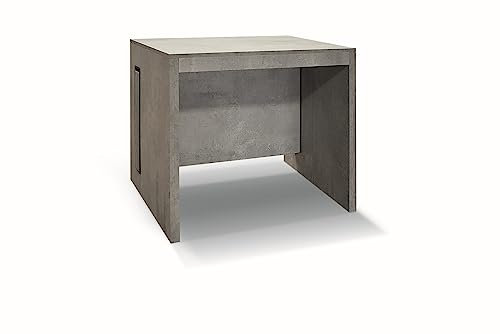 KONTE.DESIGN Consolle GAIOLE in legno, finitura grigio cemento 90x45 cm allungabile a 90x295 cm altezza 76 cm