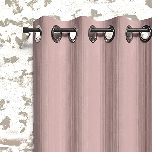 Soleil d'ocre, Rideau à Oeillets Isolant 135x250 cm Boheme Vieux Rose