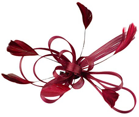 Bibi pour femme - Accessoire de coiffure - Pour femme - Accessoire de coiffure - Pour l'église, Halloween, cocktail, club, Bordeaux, Taille unique