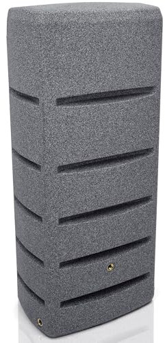 YourCasa Regentonne 260 Liter [EcoTower] Eckig und Schmal mit Metallgewinde - Regenfass Frostsicher aus Kunststoff - Regenwassertonne - Regenwassertank Garten Wassertank Regensammler Wassertonne