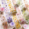 6 Rolls Washi Tape Sticker Set，Blumen Plants PET Washi Masking Tape Sticker Transparent Scrapbook Journaling Aufkleber Zubehör für Scrapbooking， Journaling, Bullet Journals, Planer,