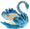 Xinkulas Schmuckkästchen mit blauem Schwan, Schmuckkästchen, Tierfigur, Sammlerstück