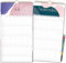 Familienkalender 2025 5 Spalten PASTELL Familienplaner 2025 und Okt-Dez 2024 Wandkalender 24 x 43cm Planer für Familie 2025 Wandplaner STICKER Recycling Urlaub Wasserfarben Pink Blau (2025)
