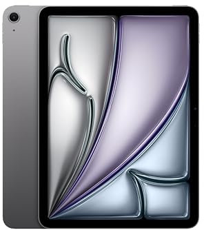 Apple iPad Air 11 (M2): display Liquid Retina, 128GB, fotocamera frontale orizzontale da 12MP, fotocamera posteriore da 12MP, Wi Fi 6E, Touch ID, autonomia di un giorno intero — Grigio siderale