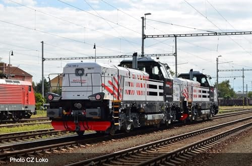 Rivarossi HR2898S Rail Traction Company weiß-Schwarze Lackierung mit roten Streifen DCC Sound Lok – Diesel