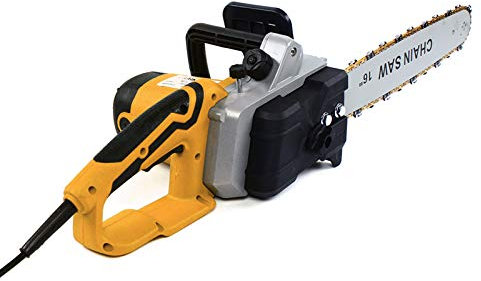 BRRIDE Sega elettrica da 16 pollici, potenza 2000 W, lunghezza di taglio 40 cm, velocità motore 800 giri/min, taglio legno con cavo di alimentazione da 1,5 m (giallo)