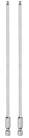 QUARKZMAN 2 Stück Kugelkopf Innensechskant Schraubendreher 3mm(H3.0) Sechskantschaft Ball End Hex 200mm (8) Lange Magnetischen 1/4 S2 Legierter Stahl Schraubendreher Bitsatz