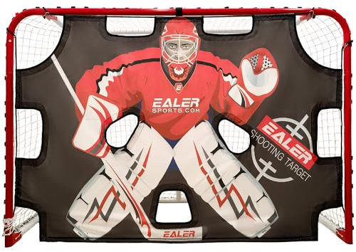EALER HTST50 NHL Hockey-Torwart Schießziel, Hockey-Torziel, Übungsziel, mit 11 Ziellöchern, reißfester, strapazierfähiger Stoff