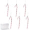 yayafunfun 6pcs Glitter Candy Cane Christmas Decoration for Xmas Tree Pendant Plastic Candy Cane for Christmas Ornaments (Pink)
