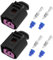 ECSiNG 2 Set 2-polig abgedichtete Buchse Reparatur Steckverbinder 1J0973772 Lichtmaschine kompatibel mit Audi kompatibel mit VW kompatibel mit Seat kompatibel mit Sokda