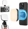 Magnetic Selfie Light, Portable Phone Light, 3 Modes & 5 Levels, With Clip and Camera Cold Shoe Mount and 1/4 Screw Hole, Rechargeable