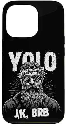 Hülle für iPhone 13 Pro YOLO J/K, BRB Humor