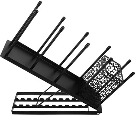 Garneck Organizzatore Portabicchieri Da Caffè Porta Cannuccia Da Banco Con Coperchio Supporto Per Tazze Organizer Per Tazze Da Caffè in Carta Porta Palette Per Caffè Black Ferro Battuto