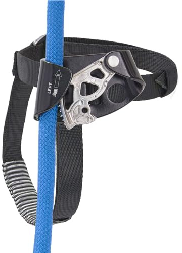 SOB Ascensore per Piedi Quick Step - Dispositivo Arrampicata Outdoor, Arboricoltura e Alpinismo con Discesa Assistita - Corde 8-13mm (Sinistra Nero)