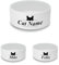 Personalised Ceramic Cat Bowl - Small White Pet Food Dish with Black Cat Ears Design - Custom Name Cat Bowl 13cm Wide x 5.5cm Deep - Ideal for Small Cats