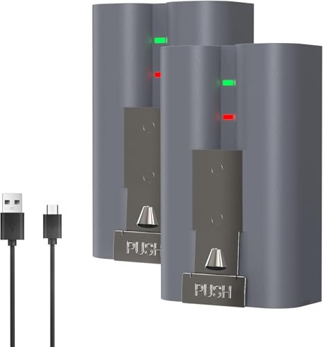 2 Pack Ersatz für Ring Akku, V4 Batterien 7200mAh Li-Ion Kamera Akku und Ladestation kompatibel mit Ring Video Doorbell 2/3/4/3plus, Stick Up Cam (2nd/3rd Gen) /Spotlight Cam/Peephole Cam