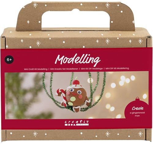 Mini Craft Kit Modelling - Gingerbread Man - Colours - 1 Pack, Brown