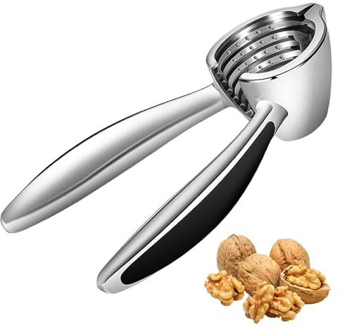 Agvdg Heavy Duty Nutcracker Ergonomic Nut Crackers with Automatic Rebound Spring Non-Slip Handle Multi-Purpose Kitchen Nut Tool for All Nuts Walnuts Macadamia Pecans Pistachios
