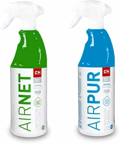 CH Quimica Pack AIRNET + AIRPUR pulverizadores Limpiador y Elimina olores Aire Acondicionado 750 ml