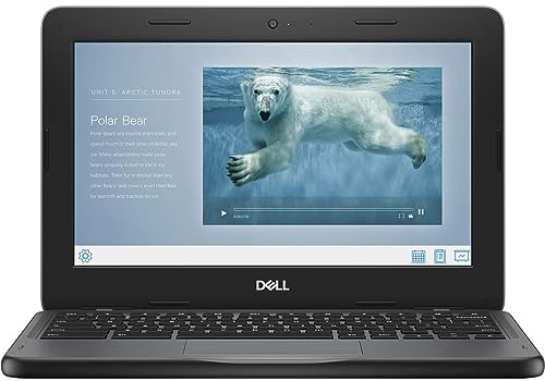 Dell Chromebook 3110 Laptop Display HD 11,6 (1366 x 768), processore Intel Celeron N4500, 4 GB di RAM, eMMC 32 GB, tastiera QWERTY americana, Chrome OS (ricondizionato)