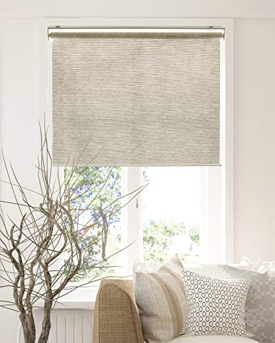 CHICOLOGY Rollos, schnurlose Jalousien, Fensterblenden für Zuhause, Rollenfenster, Fensterbehandlungen, Türjalousien, lichtfilternde Schattierungen, Felton Sand (natürlich gewebt), 58 cm B x 183 cm H