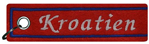 FanShirts4u Schlüsselanhänger aus Filz - Kroatien/Hrvatska - WM - Nation (Kroatien/rot)