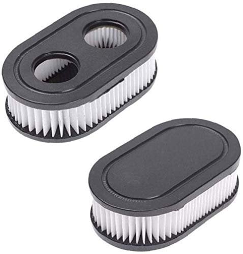 OFKPO 2 Pcs Oval Air Filter Lawn Mower Air Filter Lawn Mower Engine Parts Air Filter For 593260 798452 Walk-Behind Lawn Mower (Black)