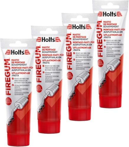 Holts 4X Auspuffanlage Montagepaste Firegum Tube Autopflege Rohrverbindung Gasdicht Hitzebeständig 150 G 204204