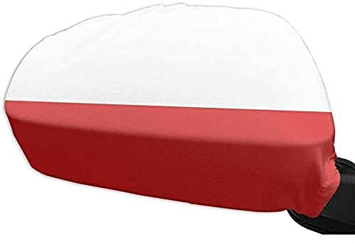 AZ FLAG AUSSENSPIEGEL Flagge Polen 2 stück - POLNISCHE Autospiegelfahne - Spiegel Car Cover spezielle Auto