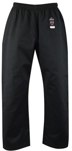 Malino Pantalon de Karaté pour Hommes Arts Martiaux Pantalon 7oz Poly-Coton Noir Taille 190