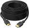 True HQ™ Cavo HDMI v1.4 ad alta velocità, 25 m, con Ethernet e ARC, 3D, Full HD, 1080p, per PS4, Xbox One, Sky HD, TV, laptop, PC, monitor e CCTV, colore: nero con placcatura oro.