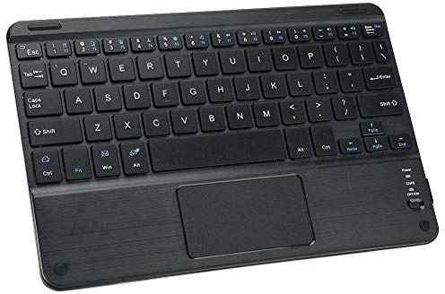 Annadue 9 Zoll Bluetooth Tastatur mit Touchpad für Android/iOS/Windows, integrierte Schutzhülle Tastatur Multifunktionstastatur, 40 Arbeitsstunden/60 Tage Wartezeit