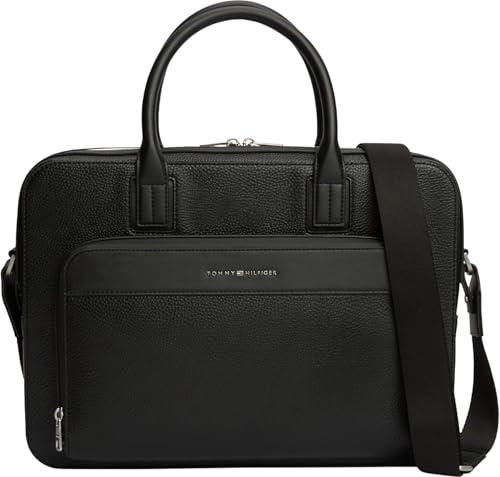 Tommy Hilfiger Men Th Central Slim Computer Bag AM0AM14730 Sac pour ordinateur, Noir (Noir), Taille unique