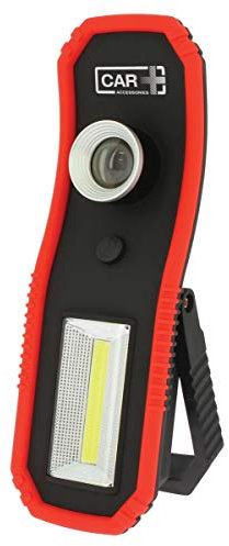 Linterna de Trabajo LED COB Luz de Trabajo LED Delantero de 80 Lumen y Tira LED de 120 Lumen con Base Rotatoria con Imán, Gancho e Imán para coche, Taller, Camping