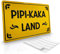 PIPI-KAKA LAND WC Toilettenschild für Kinder| gelb/schwarz | Aluminium geprägt | Bad-Türschild in 30 x 18 cm