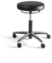 Arbeitsdrehhocker Hocker Arbeitsstuhl Büro Drehstuhl 450-610 x 430 x 430 mm Alu Fußkreuz