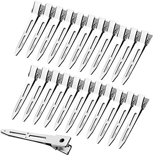 AvoDovA 50 Stück Haarspange, Silber EnteBill Haarspangen, 5.5CM Haar Klammer, Haarclips, Abteilklammern Hair Clips Combi, Haarklammern Friseurbedarf, Metallklemmen haarklemmen Damen Mädchen