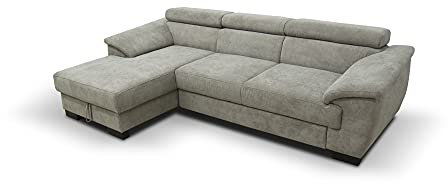 DOMO. collection Sofa David, Ecksofa mit Rückenfunktion, Eckcouch, Funtkionssofa in L-Form mit Federkern 272 x 166 x 78 cm (BxTxH) in beige-braun