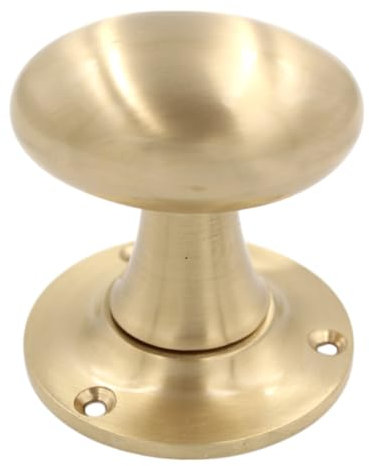 EUROART Contract Oval Mortice Door Knobs - Satin Brass Finishe
