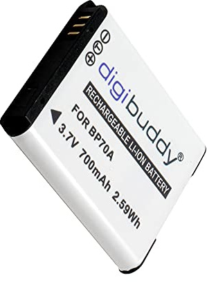 Batteria compatibile con Samsung WB30F, 700mAh, 3.7V, sostituito: EA-BP70A, BP-70A